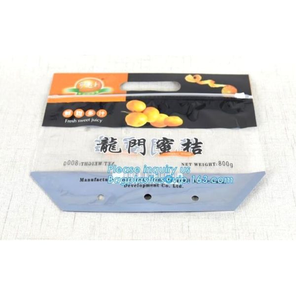 Resealable zipper grape bag fruit packaging bags plastic slider bag, fresh fruit packaging slider zipper bag, vegetable