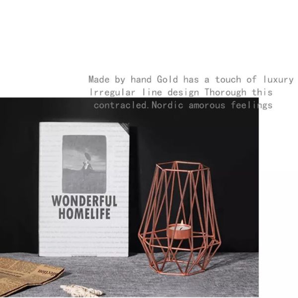 Hot Sale Metal Candle Stand  Sturdy Material Wholesale Candlestick Tabl Lamp Nordic Candle Holder