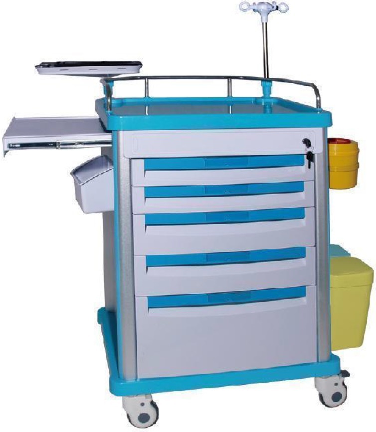 Medical Trolley Cart  Medical Supply  emergency cart ABS emergency trolley  emergency crash cart