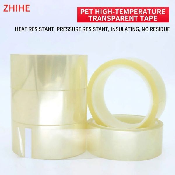 Ultra Clear PET High Temperature Tape with No Residue and 180-220℃ Heat Resistance for Electronics