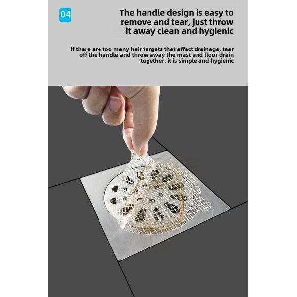 Self Adhesive Disposable Fiber Filter Net Drain Sticker for Bathroom Kitchen Anti-Insect Masking