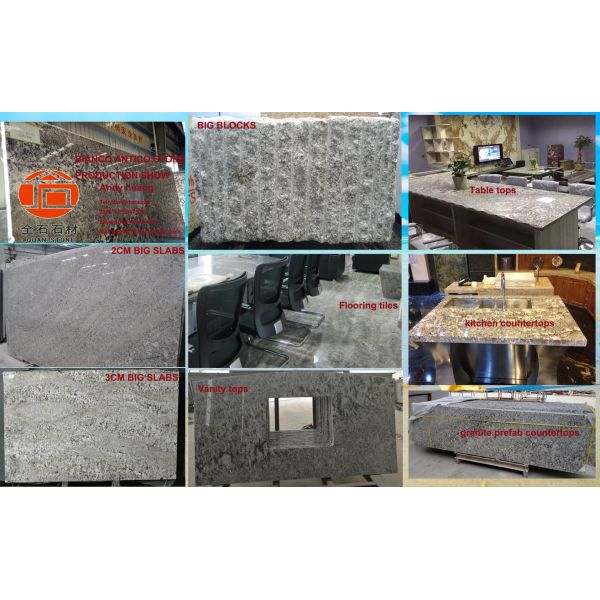 Natural Solid Granite Worktops 2.76g / Cm3 Density 247MPA Compressive Strength