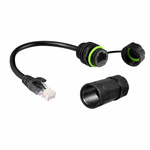PA66 Nylon RJ45 connecteur à broches connecteur d'éclairage extérieur LED imperméable à l'eau