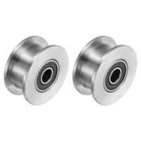 Rouleaux à double roulement à porte coulissante en acier inoxydable pour voie inversée