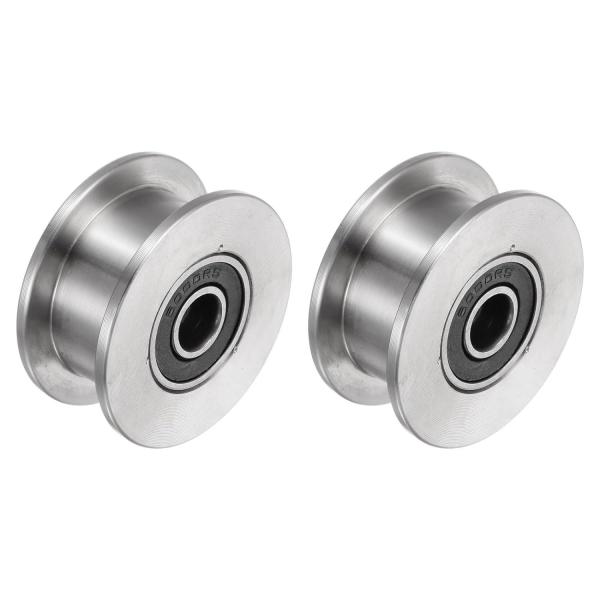 Rodillos de doble rodamiento de puertas correderas de acero inoxidable para vías invertidas