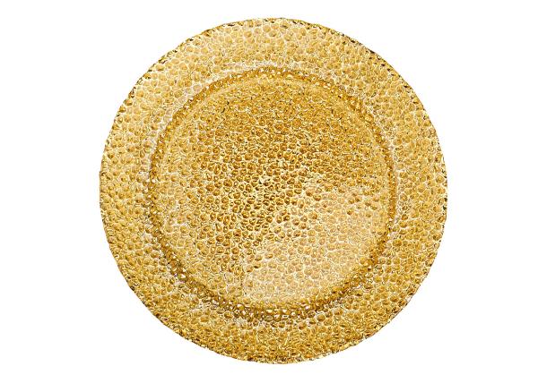 13 Inch Aluminium Painting Crystal Glass Plates For Wedding Party