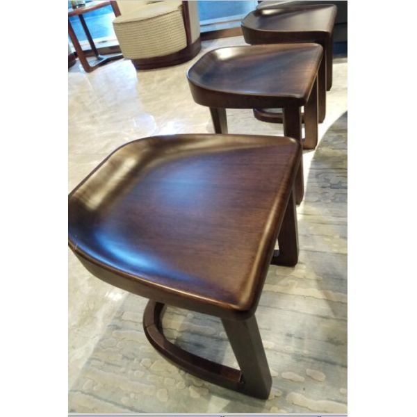 Traditional European Solid Wood Furniture Wooden Side Stool For Drink Tea