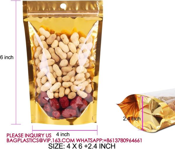 Resealable Storage Bags Packaging Foil Mylar Pouches Small Business, Foods, Party Favors