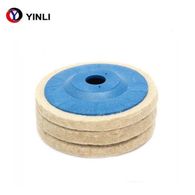 125mm cor azul industrial de lustro da roda da borda de vidro de 5 polegadas