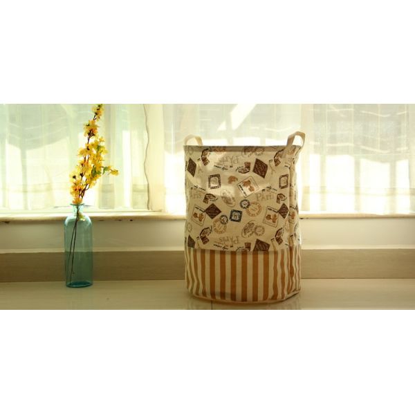Promotional Waterproof Laundry Basket Foldable Canvas Dirty Clothes Storage Basket