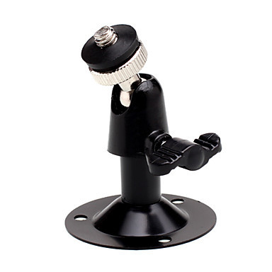 Black Wall Mount Stand Bracket for CCTV Security Camera (Base diameter: 4.5cm)