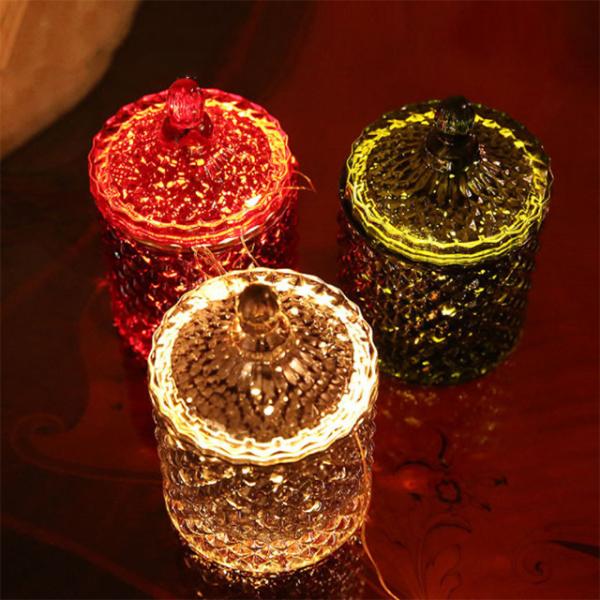 Color Cylinder Scented Jar Candle Soy Wax Jar With Glass Lid 500g Wax Weight