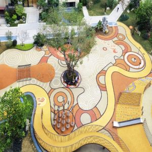 High Density EPDM Flooring Binder Kids Play Area Recreational Playground Racetrack
