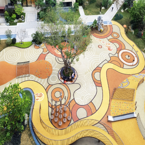 High Density EPDM Flooring Binder Kids Play Area Recreational Playground Racetrack