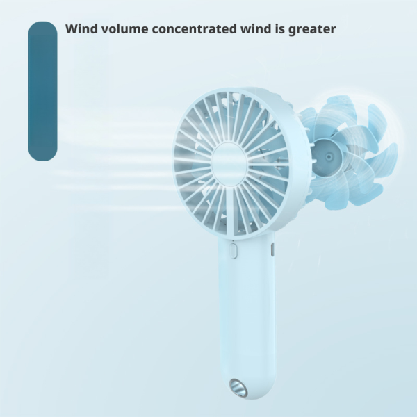 Mini Portable Handheld Fan with 2000mAh Battery Humidify Function and Lightweight Design