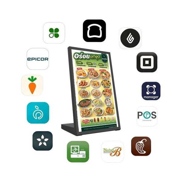 4K Resolution Digital Menu Board with Self-Ordering and Multi-Language Support for Restaurants
