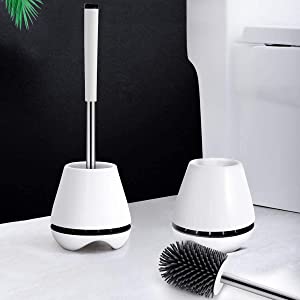 Эргономическая щетка шара Bathroom ручки щетки чистки SS304 туалета силикона