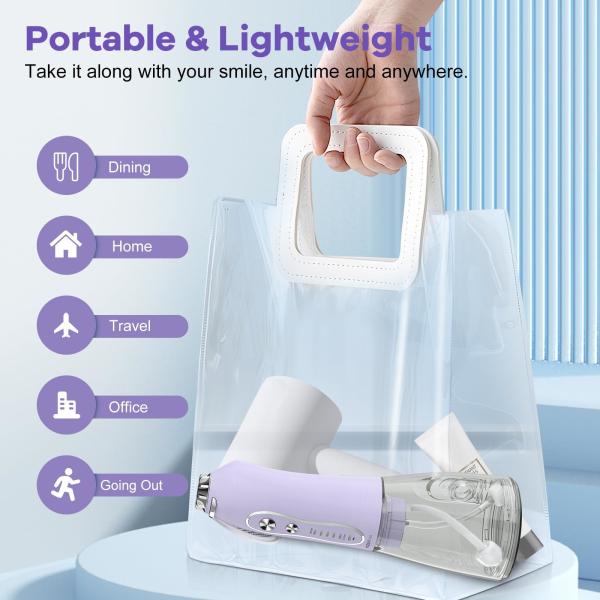 Portable USB Power Electric Water Flosser Strong Water Pressure Dental Cleaner for Home Use Visual Dental Floss Removal Made