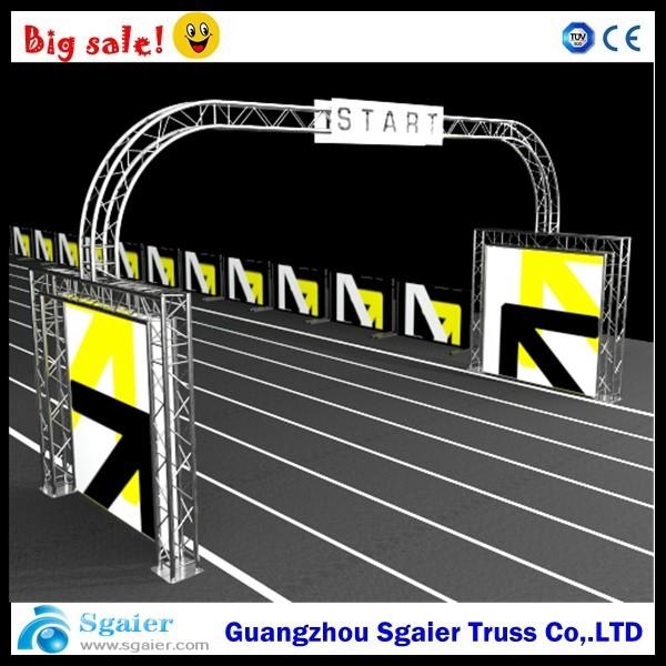 Spigot Finish Line Frame Lighting Gantry Systems Banner For Marathon Easy To Install