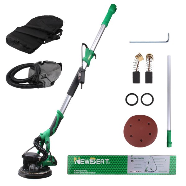 255MM Dustless Wall Sander 220V EU UK Plug Drywall Grinding Machine with Vacuum System
