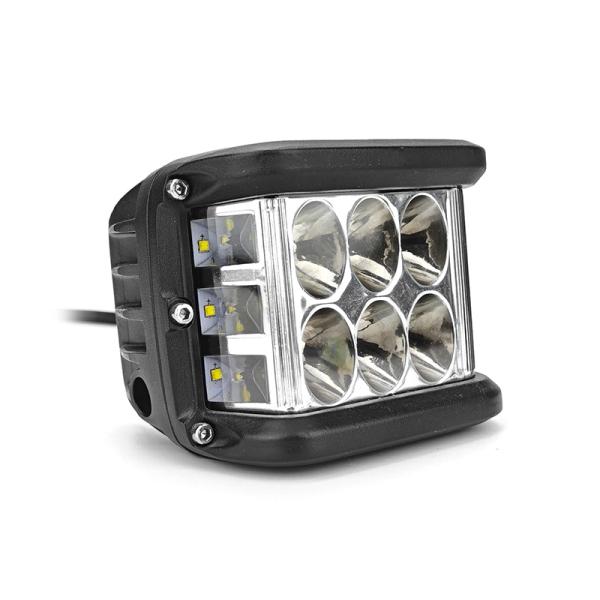 36W 12V 24V Flood Beam Dual Color Side Strobe Led Work Lamp