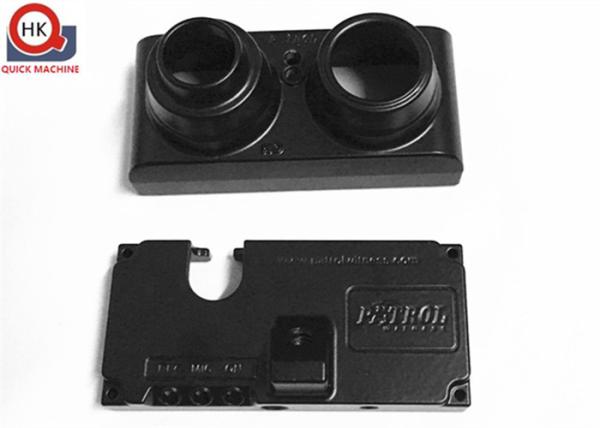 6061 Aluminum Machined Metal Parts , Clear UV Coat CNC Metal Parts Black Anodized