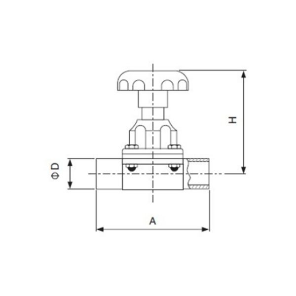 2 Inch T316L 1.4404 Stainless Steel Sanitary Valves - Butt Welded Diaphragm Valve