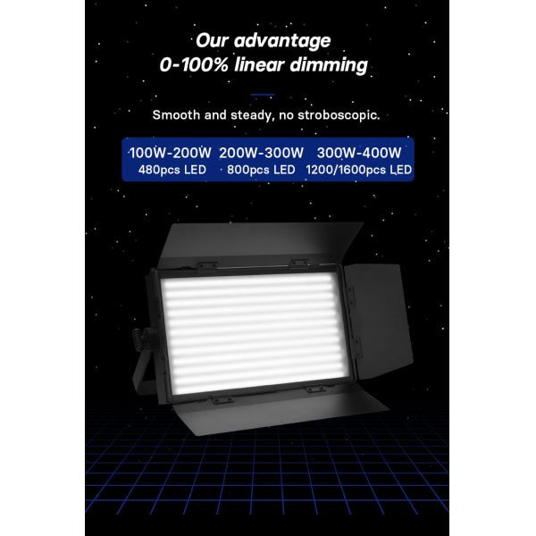 200W 3200k 5600k bi-color led sky panel Fill-in light for conference theater