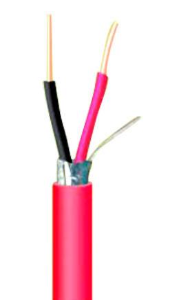 1000ft Shielded 18/2 Red FPLR Fire Alarm Cable , Fire Rated Cable For Fire Alarm System Solid BC
