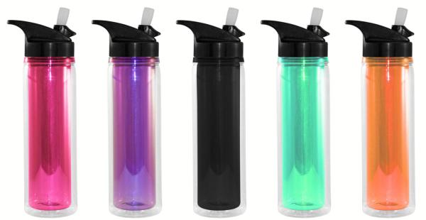 Tritan insulated plastic bottle, double wall water bottle, bpa free plastic bottle