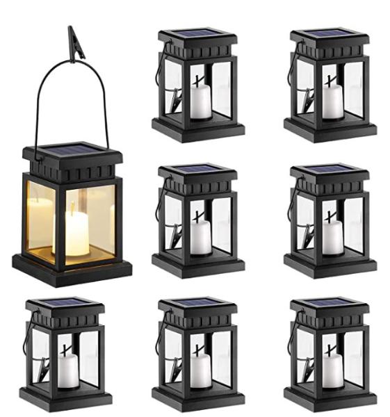 Candle Effect IP44 Waterproof 6.54 Inch LED Solar Garden Lanterns
