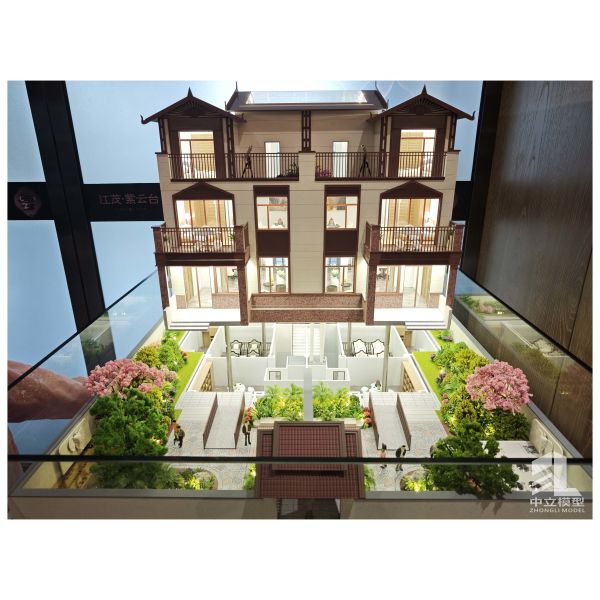 Residential Miniature Architectural Models 1:150 Scale Model Villa