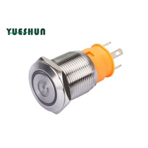 символ 19mm 20amp силы переключателя кнопки шлюпки нержавеющей стали 316l морской со светом