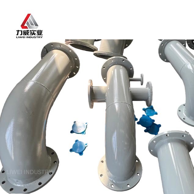 Consumer's Requirement Surface Color Rubber Coated Pipeline Designed With Welding Or Flange Connection For And Safe Fluid Transportation