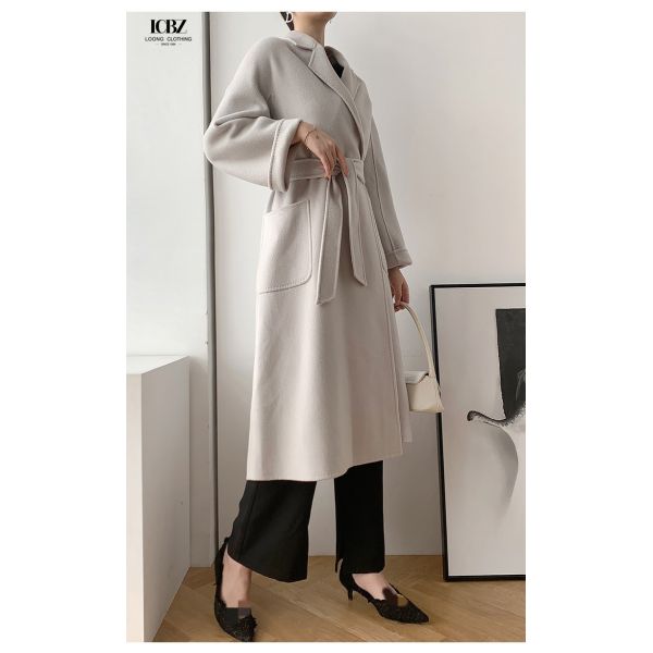 Плюс размер осенний зимний шерсть шерстяный длинный кардиган куртка женская куртка женский пальто