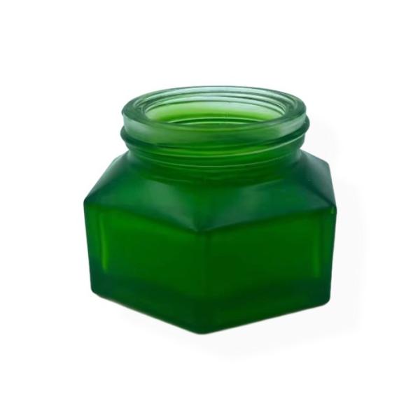 Cosmetic Jars Packaging 50g Emerald Cream Jar with wood finish Plastic Cap Cream jar