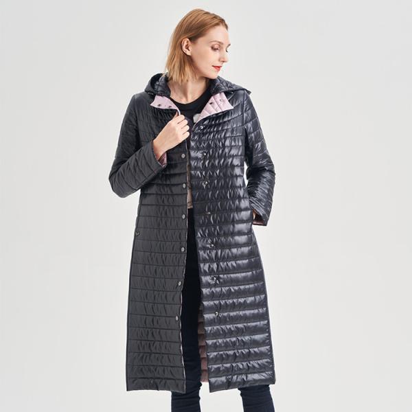 FODARLLOY 2022 Puffer Jacket Ladies Warm Hooded Cotton-Padded Clothes Slim Long Down Winter Jackets Women Coats