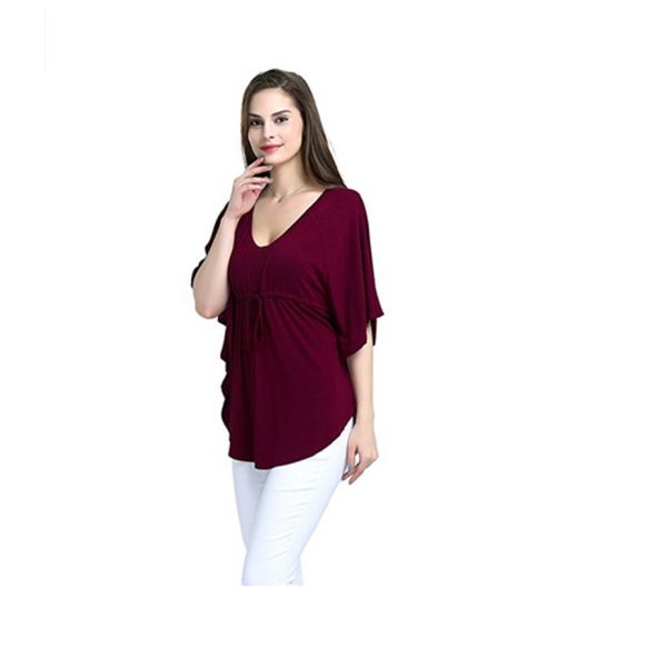 Newest Design Women Loose Blouse Bat Sleeve Lady Casual Tops Hot Sale