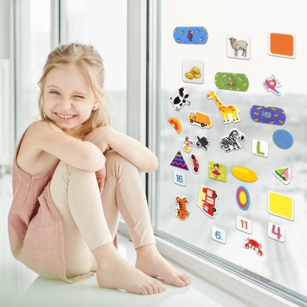 Removable Custom Silicone Stickers Kids Early Learning Stickers Modern Teacher Aids