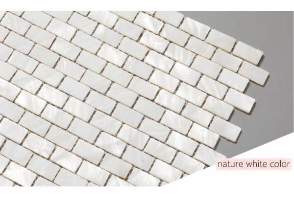 Morden Luxury White Pearl Mosaic Tile Brick Design For Wall Cabinet Chair