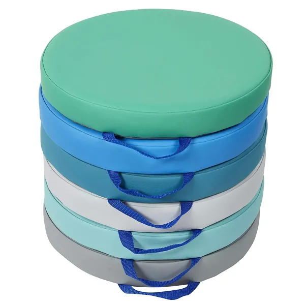 15 inches Round Flexible Seating Floor Cushions with Memory Foam Filling High Density Polyurethane Cover