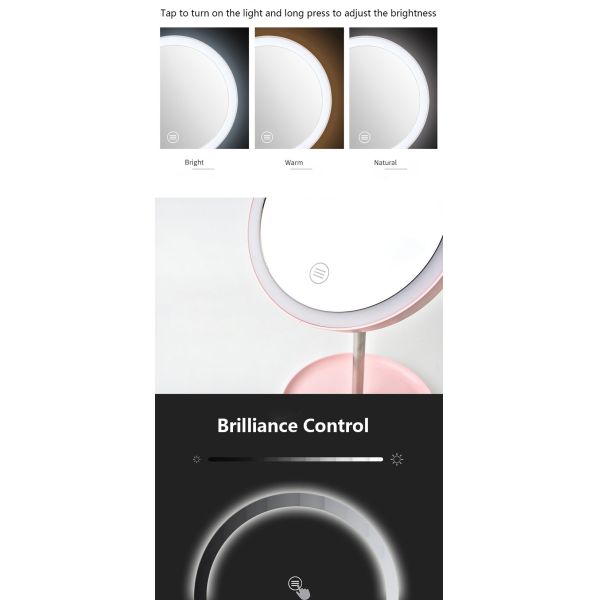 20x Magnifying Led Makeup Mirror For Table Desktop Oem