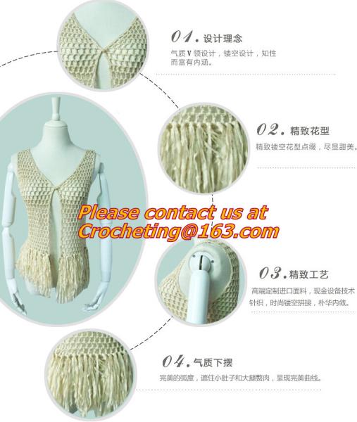 New Sweet Thin Sweater Tops, Girls Bat Sleeveless, Crochet Cardigans, Plain Pattern Loose