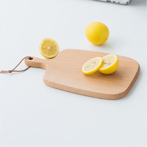 Placa de corte de madeira do agregado familiar 32x20cm Batural da cozinha com punho