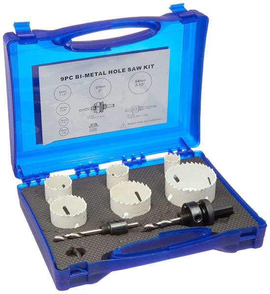 Ensemble de scies à trous en bi-métal HSS M3/M42 avec boîtier en plastique