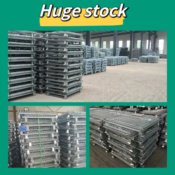 Galvanized Wire Mesh Pallet Rack Security Cage With PP Plate