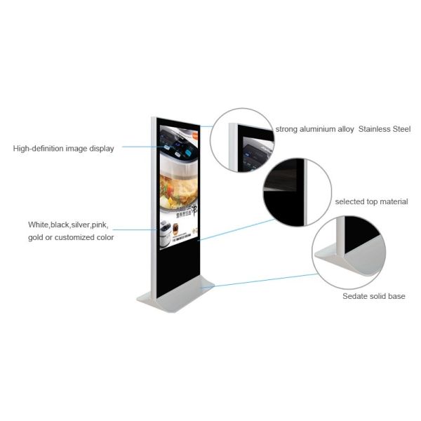 Android Advertising Lcd Digital Signage Kiosk High Definition Image Display