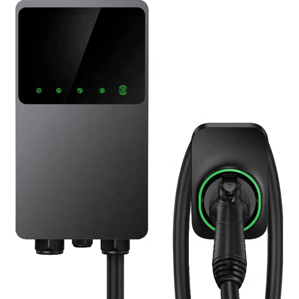 Floor-mounted 16 Amp 32 Amp Battery Powered EV Charger Charging Station With Ratractor