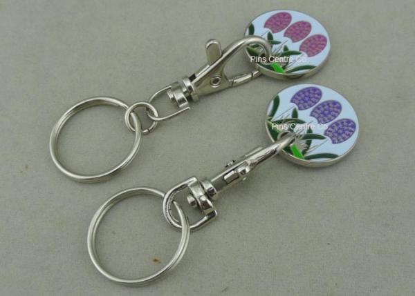 Zinc Alloy Shopping Coin Die Stamped Silver Trolley Token Iron