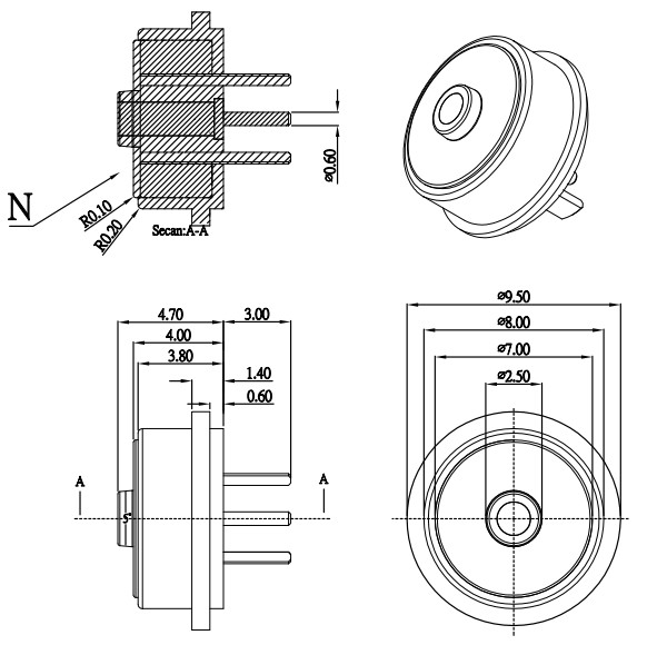3A Magnetic Electrical Connectors White Pogo Pin Connector 8.0mm Diameter For Electronic Device